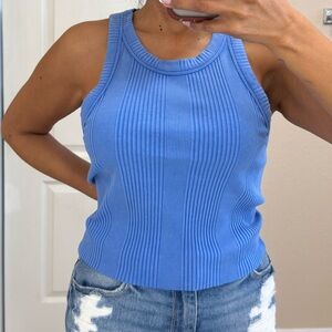 Aerie Blue Ribbed Tank Top